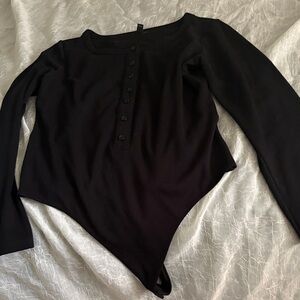 Banana Republic Black Long Sleeve Bodysuit